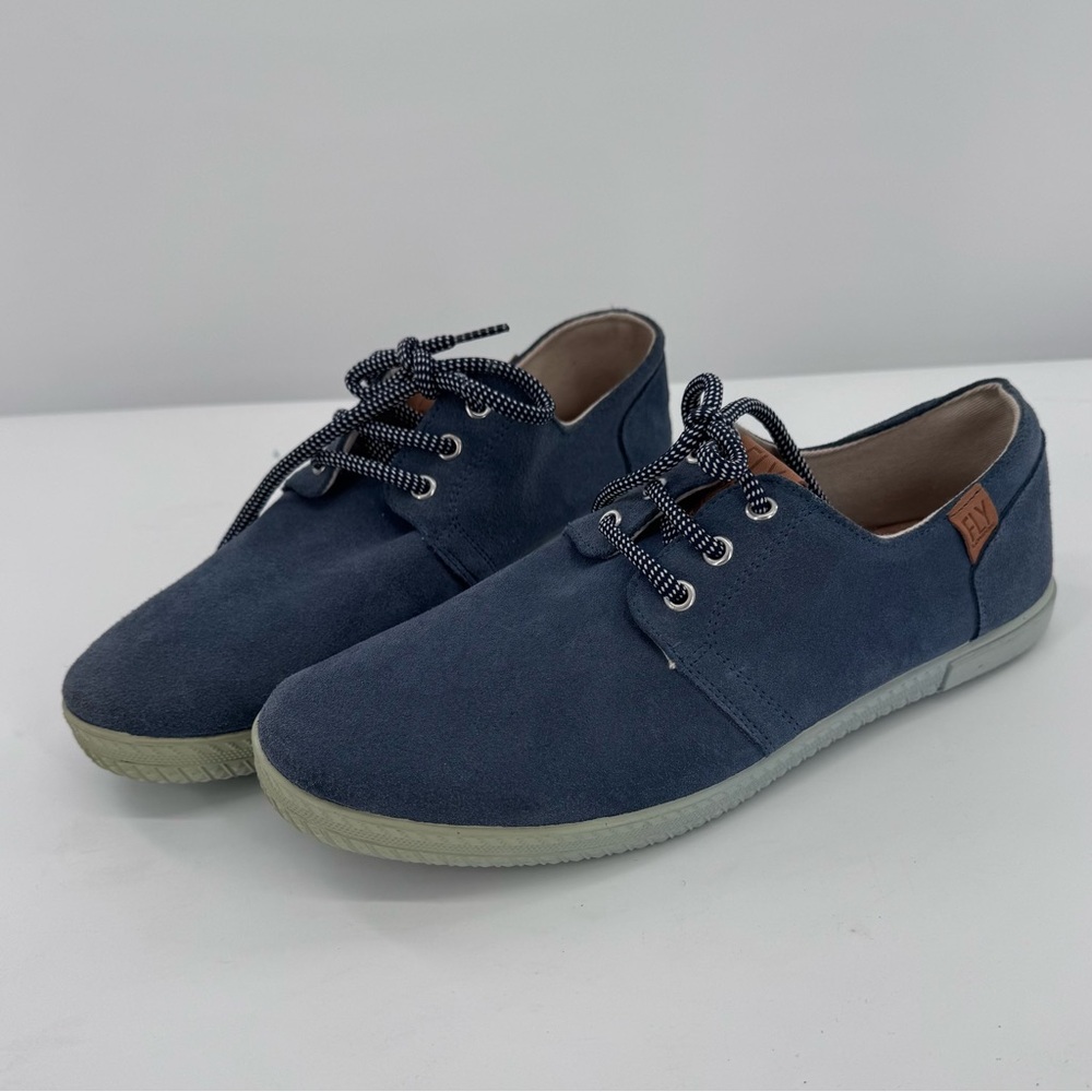 Fly Londo Mens Sneakers Sea Blue Velvet Suede Lace Up Shoes Size‎ 42